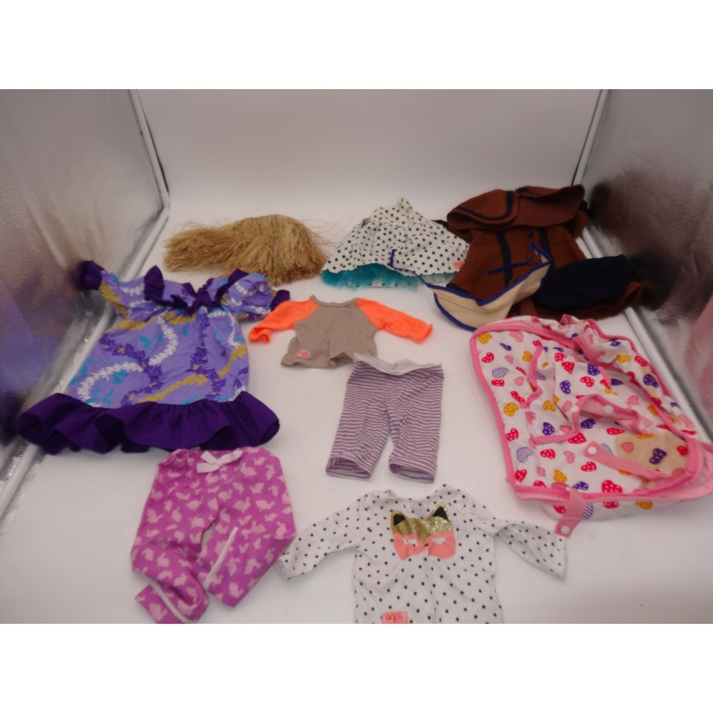 Our‎ Generation Doll Clothes Accessories Lot Backpack Pajamas Dress Hula Skirt